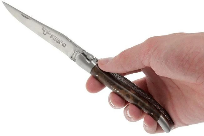 Laguiole En Aubrac 12cm Double Plates, Walnut Burl Hand-filed, L0712LYI-FSB1 Laguiole En Aubrac 12cm Double Plates, Walnut Burl Hand-filed, L0712LYI-FSB1 -Gentleman’s Knives Popular Shop AUL0712LYI FSB1 07 laguiole en aubrac aul0712lyi fsb1 07