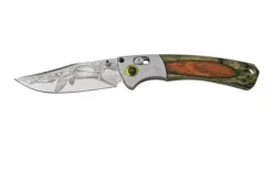 Benchmade Mini Crooked River Mallard Limited Edition Artist Series 15085-2203, Hunting Pocket Knife, Casey Underwood Design