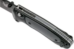 Benchmade 595BK Mini Boost Pocket Knife, Plain Edge Black Blade -Gentleman’s Knives Popular Shop BE595BK 07 benchmade be595bk 07