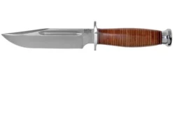 Bark River Teddy A2 Stacked Leather, Double Quillion Outdoor Knife