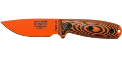 ESEE Model 3 Orange Blade 3D Orange-Black G10 Survival Knife 3PMOR-006 Black Sheath + Belt Clip