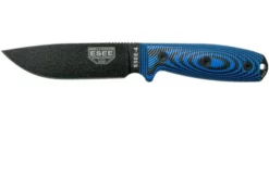 ESEE Model 4 Black Blade 3D Blue-Black G10 Survival Knife 4PB-008 Black Sheath + Belt Clip
