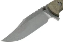 Rick Hinderer Ranch Bowie Green Canvas Micarta, Stonewashed, Bowie Knife -Gentleman’s Knives Popular Shop HRK TRB SW GM 03 rick hinderer knives