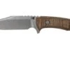 Rick Hinderer Ranch Bowie Natural Canvas Micarta, Stonewashed, Bowie Knife