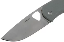 The James Brand Folsom KN102139-00 Primer Gray + Satin Pocket Knife -Gentleman’s Knives Popular Shop JAKFOL102139 03 the james brand