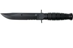 KA-BAR Short Fighting Knife 1259 Serrated, Kraton Handle, Fixed Knife