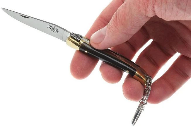 Forge De Laguiole Keychain Pocket Knife, Black Horn Forge De Laguiole Keychain Pocket Knife, Black Horn -Gentleman’s Knives Popular Shop LA1270B 05 forge de laguiole la1270b 05