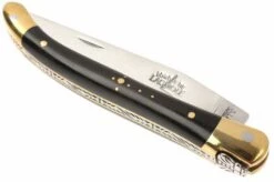 Forge De Laguiole - Natural Wood Folder, 3 Inch, Ebony 2 Forge De Laguiole - Natural Wood Folder, 3 Inch, Ebony -Gentleman’s Knives Popular Shop LA129EB 03 forge de laguiole vouwmes la129eb d3