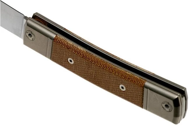 Lionsteel BestMan BM2 CVN Natural Canvas Micarta Slipjoint Pocket Knife Lionsteel BestMan BM2 CVN Natural Canvas Micarta Slipjoint Pocket Knife -Gentleman’s Knives Popular Shop LI BM2 CVN 05 lionsteel