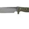 LionSteel M7 CVG Satin, Green Canvas Micarta Fixed Knife, Molletta Design
