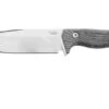 Lionsteel T6 Satin, Black Canvas Micarta T6-CVB Fixed Knife