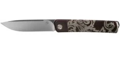 Medford Gentleman Jack S35VN, Tumbled Blade, Violet Filigree Handle, Silver Hardware Pocket Knife