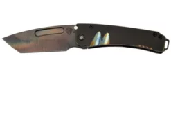 Medford Midi Marauder, S45VN Vulcan Tanto Blade, PVD Handle, Brushed Pen Flamed Grooves Scallops Pocket Knife