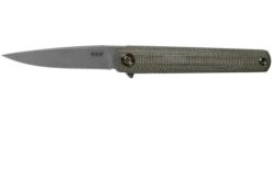 MKM Flame Drop FL01-GCT Green Canvas Micarta Pocket Knife, Michael Zieba Design