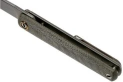 MKM Flame Drop FL01-GCT Green Canvas Micarta Pocket Knife, Michael Zieba Design -Gentleman’s Knives Popular Shop MMK FL01 GCT 07 mkm knives