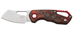 MKM Isonzo FX03-2CL Cleaver Stonewashed, Lava Flow Carbon Fibre Pocket Knife, Jesper Voxnaes Design