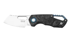 MKM Isonzo FX03M-2CM Cleaver Marble Carbon Fiber Pocket Knife, Jesper Voxnaes Design