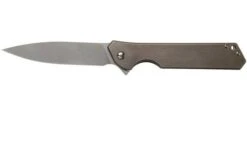 Olamic Rainmaker Droppoint, Kinetic Earth Brown, Gold, Pocket Knife