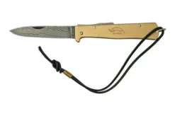 Otter Mercator 10-726 RG D Large Brass Damask Leather Strap, Pocket Knife