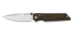 Real Steel Sacra, 7711G Green Micarta, Stonewashed K110 Pocket Knife