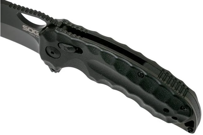 SOG Kiku XR Blackout Micarta 12-27-02-57 Pocket Knife, Kiku Matsuda Design SOG Kiku XR Blackout Micarta 12-27-02-57 Pocket Knife, Kiku Matsuda Design -Gentleman’s Knives Popular Shop SOG 12 27 02 57 07 sog