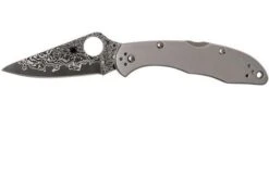 Spyderco Delica 4 Titanium Damascus C11TIPD Pocket Knife