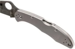 Spyderco Delica 4 Titanium Damascus C11TIPD Pocket Knife -Gentleman’s Knives Popular Shop SPC11TIPD 07 spyderco spc11tipd 07