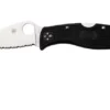 Spyderco LeafJumper Lightweight C262SBK, Serrated Satin VG-10, Black FRN Pocket Knife