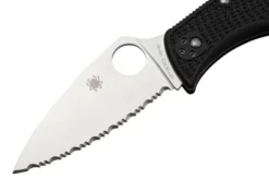 Spyderco LeafJumper Lightweight C262SBK, Serrated Satin VG-10, Black FRN Pocket Knife -Gentleman’s Knives Popular Shop SPC262SBK 03 spyderco