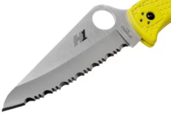 Spyderco Pacific Salt 2 Yellow C91SYL2 Serrated Pocket Knife -Gentleman’s Knives Popular Shop SPC91SYL2 03 spyderco