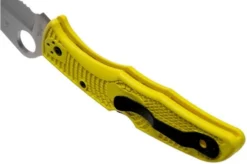 Spyderco Pacific Salt 2 Yellow C91SYL2 Serrated Pocket Knife -Gentleman’s Knives Popular Shop SPC91SYL2 05 spyderco