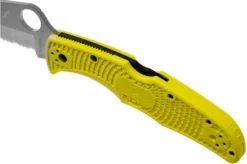 Spyderco Pacific Salt 2 Yellow C91SYL2 Serrated Pocket Knife -Gentleman’s Knives Popular Shop SPC91SYL2 07 spyderco