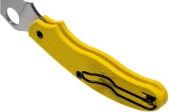 Spyderco UK Penknife Salt LC200N Serrated C94SYL Yellow Pocket Knife -Gentleman’s Knives Popular Shop SPC94SYL 05 spyderco
