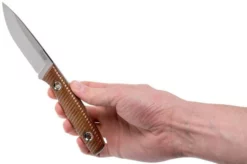 TRC Knives Classic Freedom, Brown Canvas Micarta Outdoor Knife -Gentleman’s Knives Popular Shop TI CF MICBR 06 trc knives