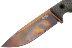 TRC Knives South Pole, Elmax Apocalypse Finish 2022 Biohazard Edition, Black Canvas Micarta, Survival Knife -Gentleman’s Knives Popular Shop TI SP BCM APO 03 trc knives