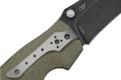 Viper Rhino 1, V5905CV, Blackwash Elmax, Green Canvas Micarta Pocket Knife, Fabrizio Silvestrelli Design -Gentleman’s Knives Popular Shop VPV5905CV 05 viper