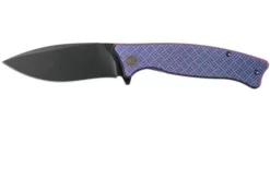 WE Knife Balaenoptera WK712A Pocket Knife, Purple Handle, Black Blade