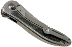 WE Knife 912CF-DS1 Synergy2 Damasteel Shredded Carbon Fibre Pocket Knife, Jim O’Young Design -Gentleman’s Knives Popular Shop WK912CF DS1 04 we knife