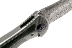 WE Knife 912CF-DS1 Synergy2 Damasteel Shredded Carbon Fibre Pocket Knife, Jim O’Young Design -Gentleman’s Knives Popular Shop WK912CF DS1 06 we knife