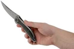 WE Knife 912CF-DS1 Synergy2 Damasteel Shredded Carbon Fibre Pocket Knife, Jim O’Young Design -Gentleman’s Knives Popular Shop WK912CF DS1 08 we knife