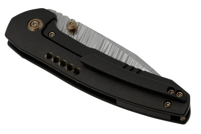 WE Knife Trogon WE22002B-DS1 Black Titanium, Heimskringla Damasteel Pocket Knife WE Knife Trogon WE22002B-DS1 Black Titanium, Heimskringla Damasteel Pocket Knife -Gentleman’s Knives Popular Shop WKWE22002B DS1 07 weknife
