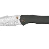 WE Knife High-Fin, WE22005-DS1, Black Titanium, Hakkapella Damasteel Pocket Knife