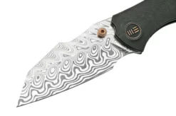 WE Knife High-Fin, WE22005-DS1, Black Titanium, Hakkapella Damasteel Pocket Knife -Gentleman’s Knives Popular Shop WKWE22005 DS1 03 weknife