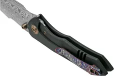 WE Knife High-Fin, WE22005-DS1, Black Titanium, Hakkapella Damasteel Pocket Knife -Gentleman’s Knives Popular Shop WKWE22005 DS1 04 weknife